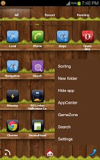 iShelf DarkWood Launcher Theme