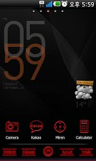 Red Black Go Launcher EX theme