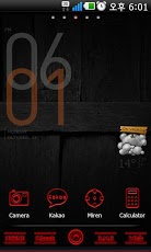 Red Black Go Launcher EX theme