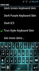 Tron Style Keyboard Skin