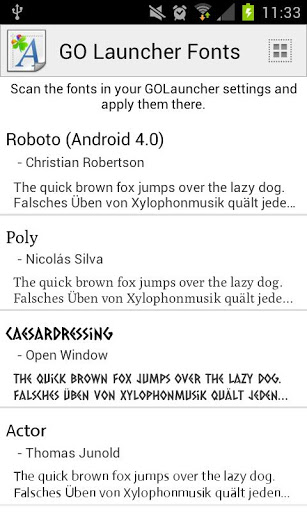 GO Launcher Fonts