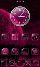 GO Launcher Pink Neon theme PR