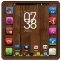 iShelf DarkWood Launcher Theme 1.0