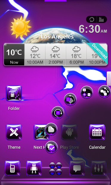 Purple Sky Next Launcher 3D