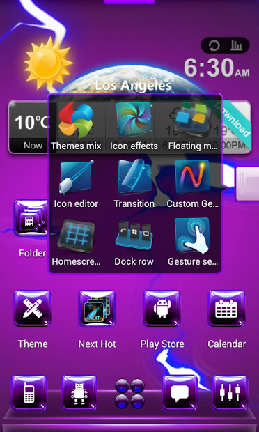 Purple Sky Next Launcher 3D