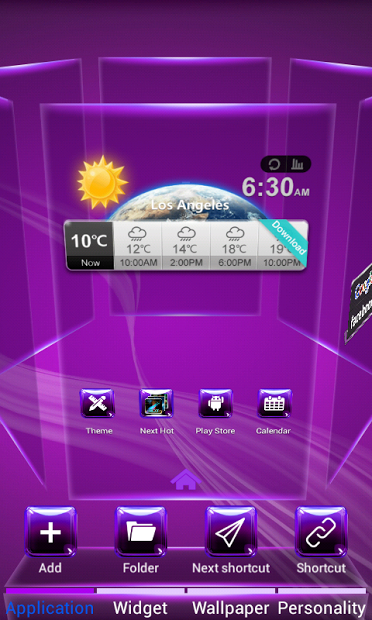 Purple Sky Next Launcher 3D