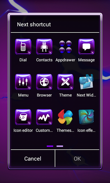 Purple Sky Next Launcher 3D