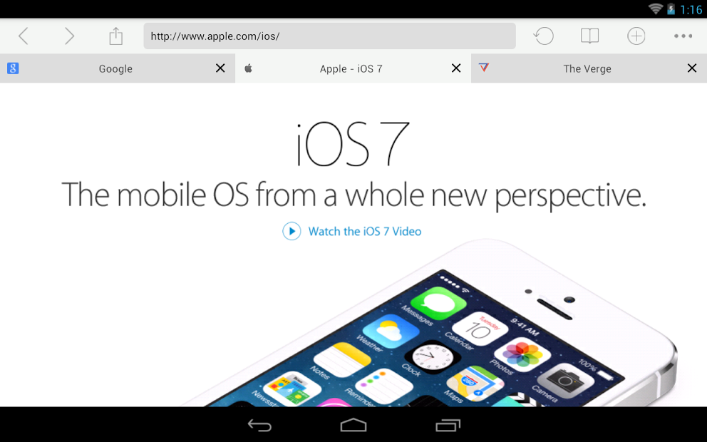 iOS 7 Browser