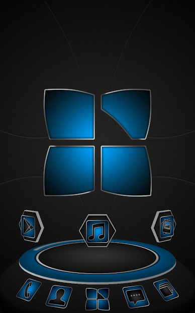 Next launcher theme Soft Blue