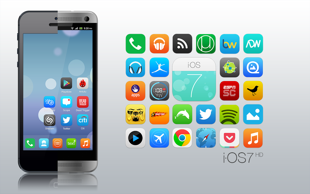 iOS7 HD Apex Nova ADW Theme