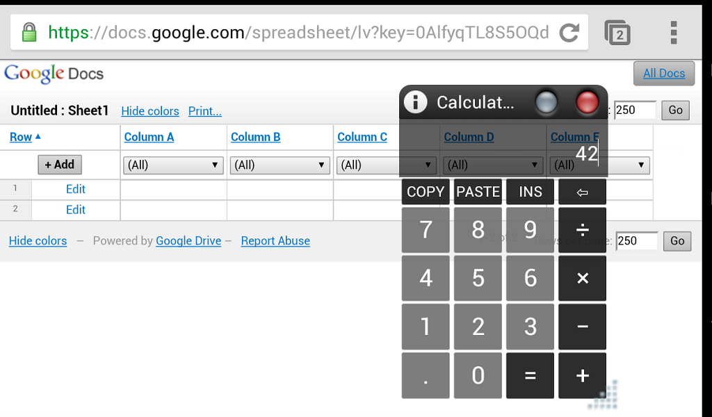 AirCalc On-Screen calculator