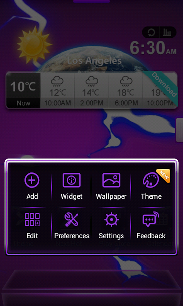 Purple Sky Next Launcher 3D