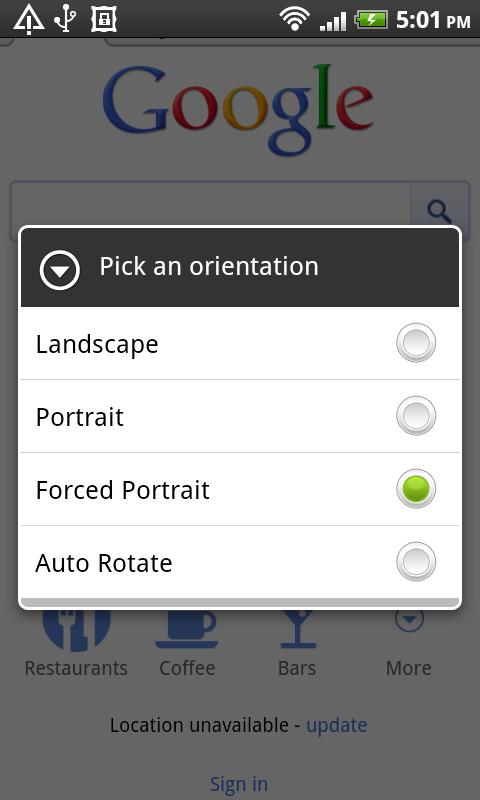 Orientation Control