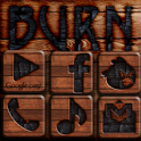 Burn Wood GO Launcher EX Theme 1.8