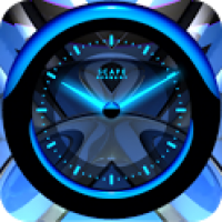Laser Clock ANDROID BLUE