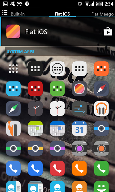 Flat iOS 7 Go Apex Nova Theme