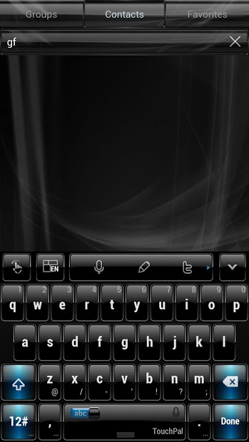 Dusk Black Blue TouchPal Theme