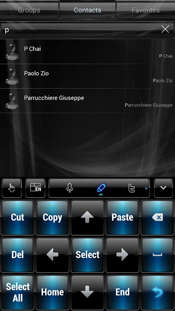 Dusk Black Blue TouchPal Theme