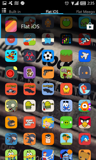 Flat iOS 7 Go Apex Nova Theme