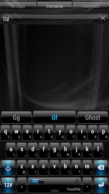 Dusk Black Blue TouchPal Theme