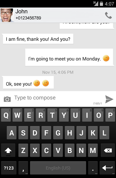 Go SMS KitKat Nexus 5 Theme