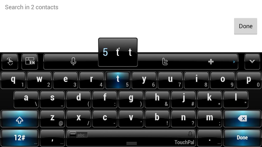 Dusk Black Blue TouchPal Theme