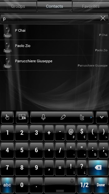 Dusk Black Blue TouchPal Theme