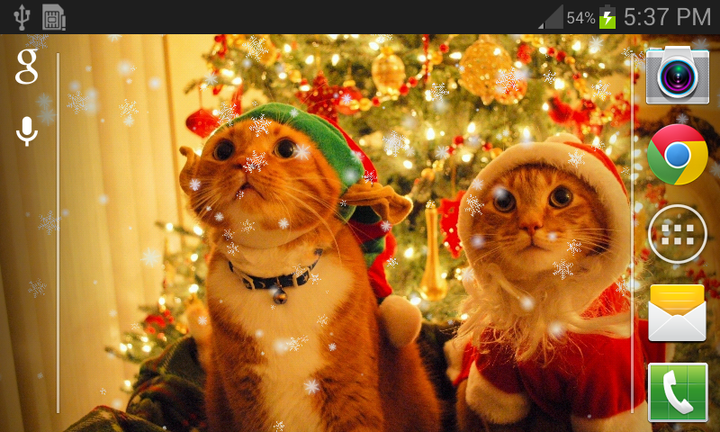 Christmas Cat Live Wallpaper