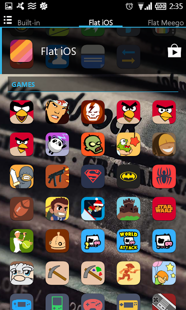 Flat iOS 7 Go Apex Nova Theme