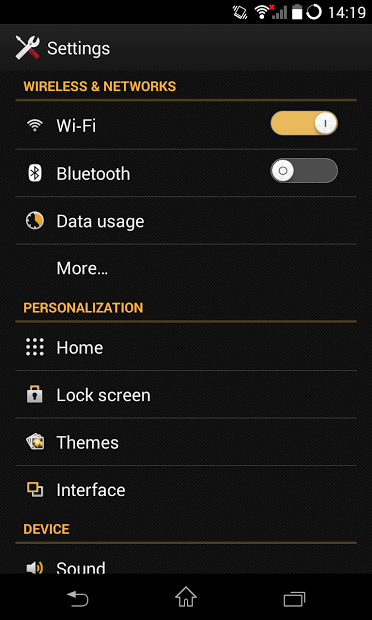 CM11 Sony XPERIA Orange theme