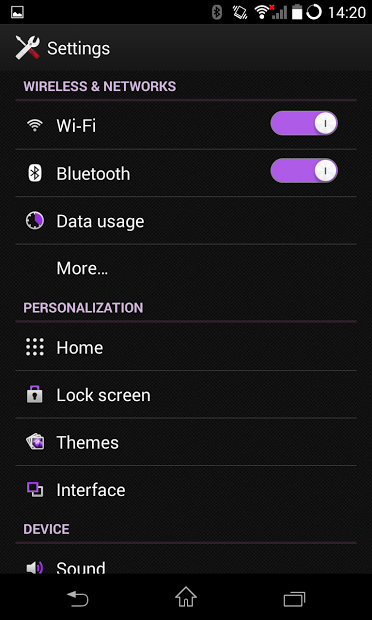 CM11 Sony XPERIA Purple theme