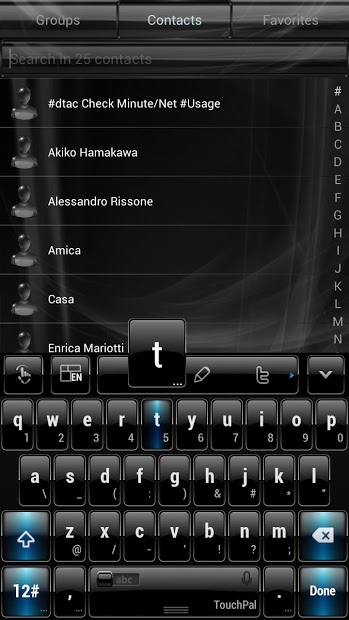 Dusk Black Blue TouchPal Theme