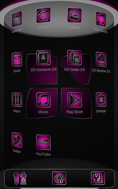 Next launcher theme Soft pink