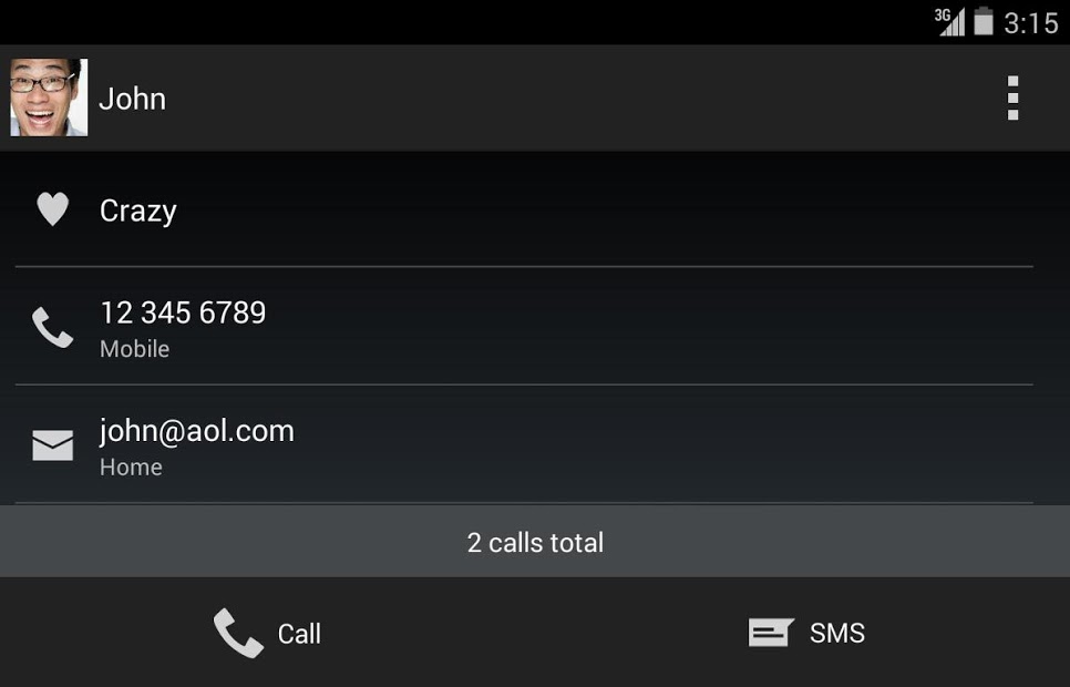 ExDialer Android KitKat Dark