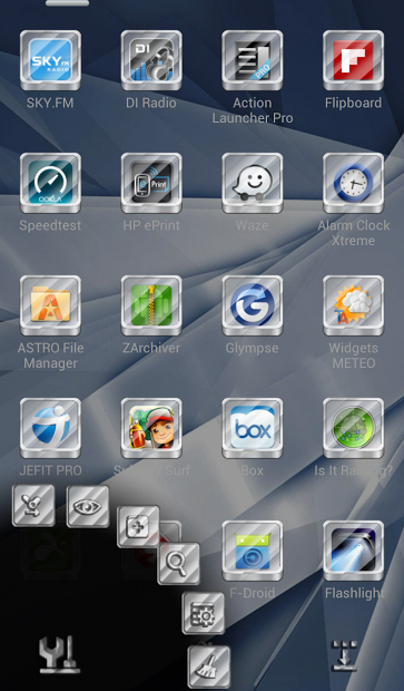 Next Launcher Theme Crystal 3D