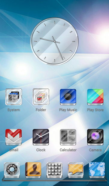 Next Launcher Theme Crystal 3D