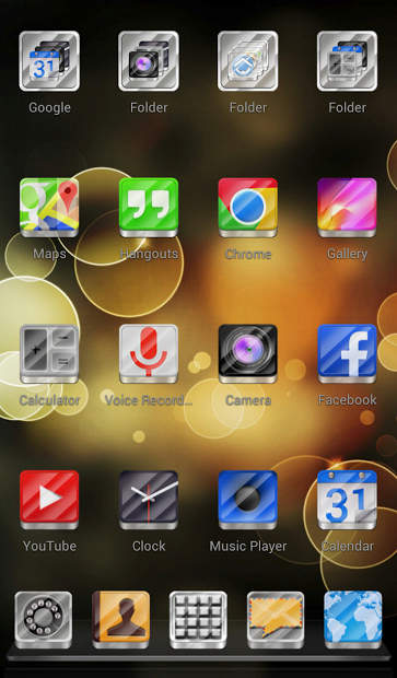 Next Launcher Theme Crystal 3D