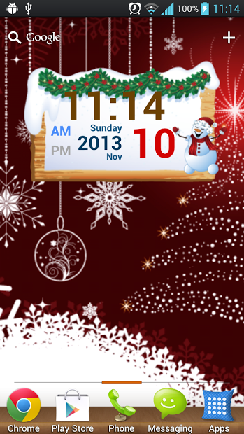 Christmas Free Digital Clock